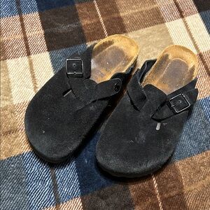 Birkenstock Black Suede Clogs